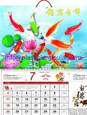 China Calendario de pared lenticular LENTICULAR PLÁSTICO del tirón del calendario de escritorio del calendario 3d de la tabla de la imprenta 3D proveedor