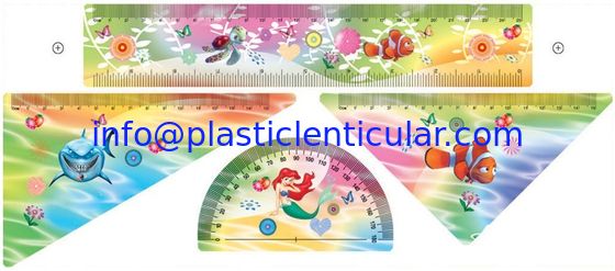 LENTICULARES PLÁSTICOS crean la regla de impresión lenticular los 30cm plástica lenticular 3d de la regla para requisitos particulares los 20cm de la animación para los estudiantes proveedor